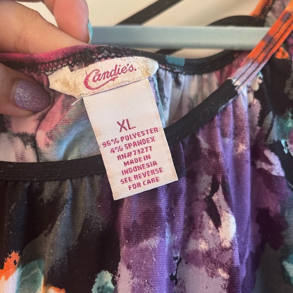 Flowery blouse XL with butterfly sleeves - Picture 4 of 4